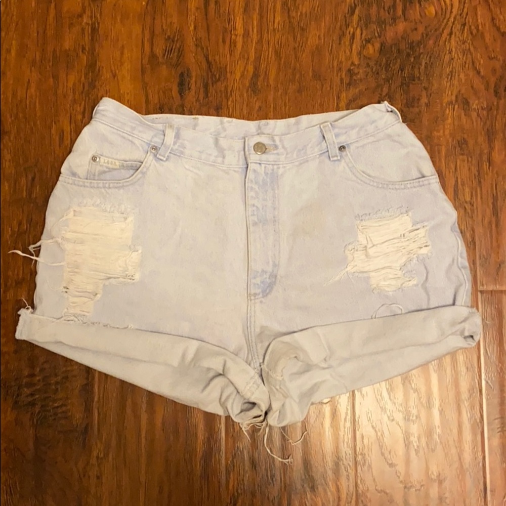 Lee High Waisted Distressed Shorts